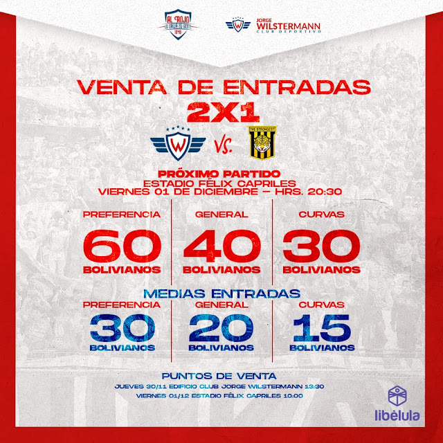 Venta de Entradas Wilstermann vs The Strongest