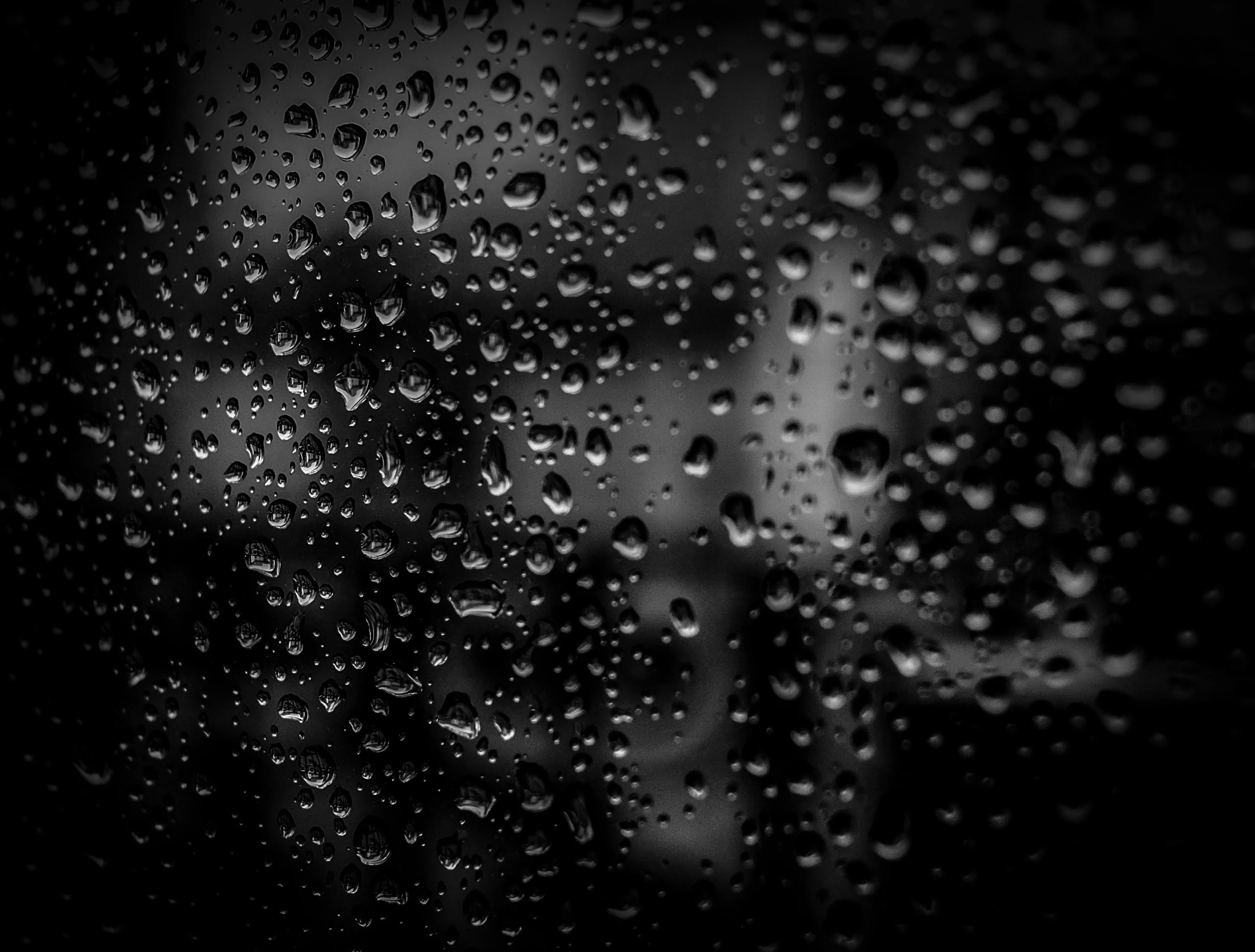 Water drops black background