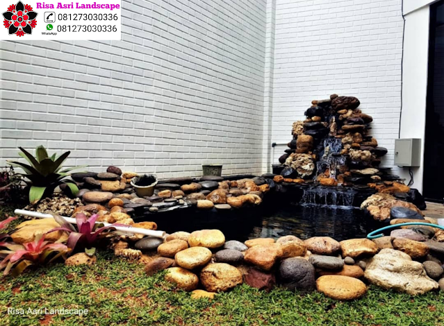 Jasa Tukang Kolam Natural Koi Pond Minimalis Batu Alam Kolam Natural Koi Pond & Kolam Minimalis WaterWall Air Terjun & Mancur