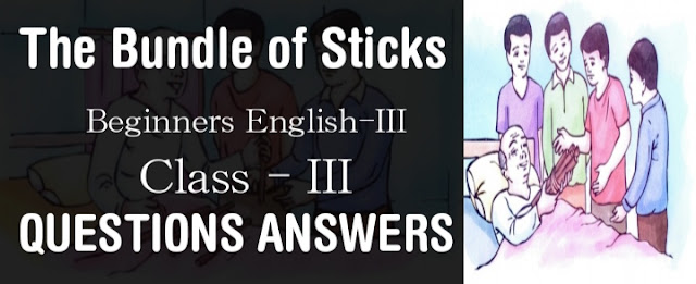 The Bundle of Sticks class 3 Questions Answers, SCERT