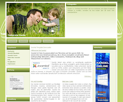 Siteground j15-150 (Green Day) - шаблон для Joomla 1.5