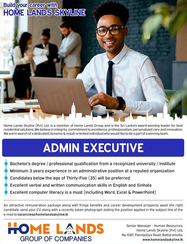 Admin Executive Vacancy