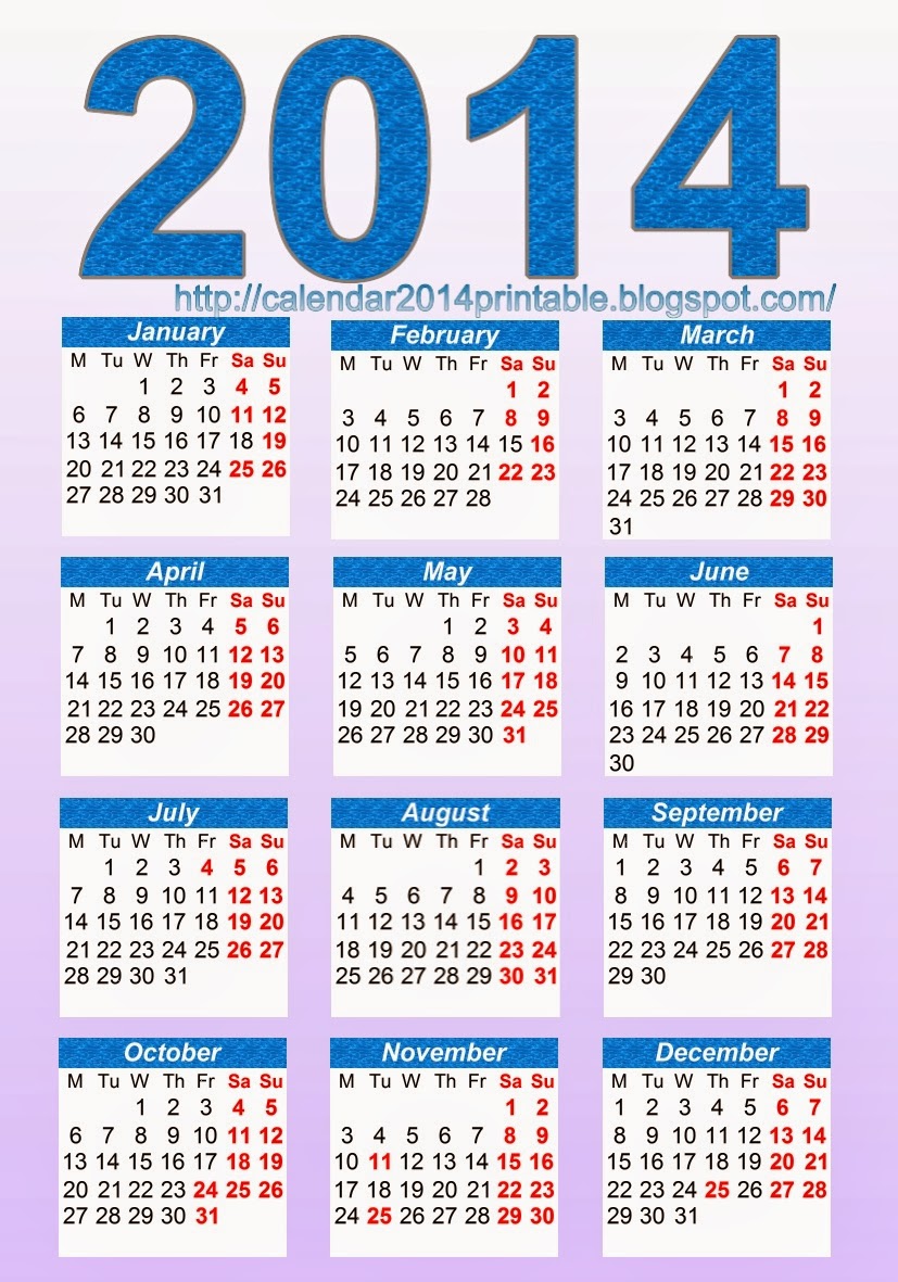 Pocket Calendar 2014 Template Free Printable Calendar