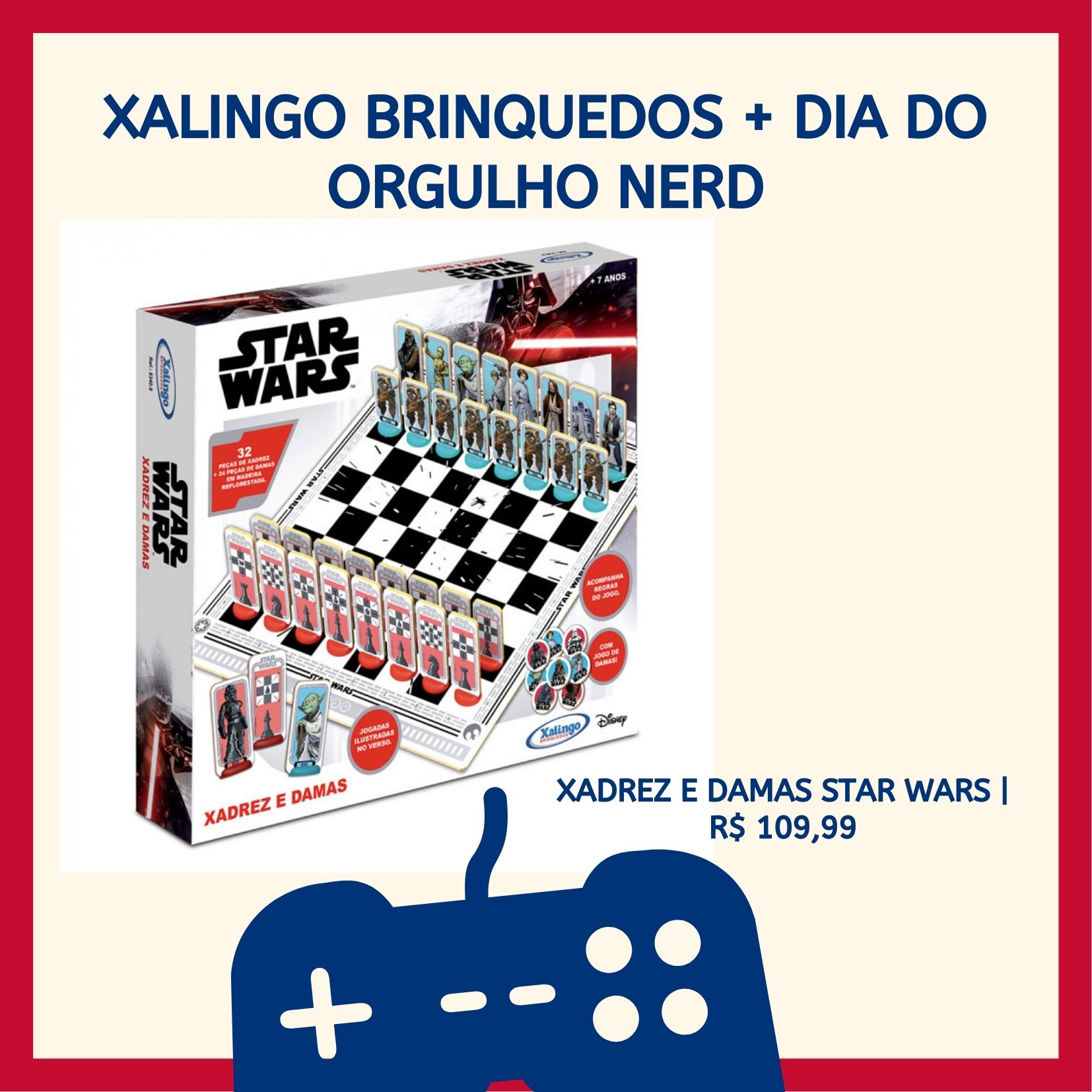 Xadrez E Damas Star Wars Madeira App E Relogio - Xalingo - Jogo de