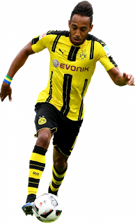 Foto Pierre-Emerick Aubameyang dengan kostum klub Borussia Dortmund