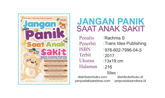 Buku Jangan Panik Saat Anak Sakit ini memberikan informasi mengenai penyakit-penyakit yang biasa menyerang bayi dan anak-anak beserta cara mengatasi dan mencegahnya sehingga para orangtua, khususnya orangtua muda, tidak lagi dilanda kecemasan dan ketakutan apalagi kepanikan saat merawat buah hatinya yang sakit