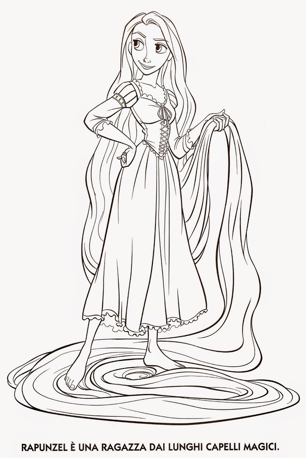 Coloring Pages: "Tangled" Free Printable Coloring Pages of Rapunzel