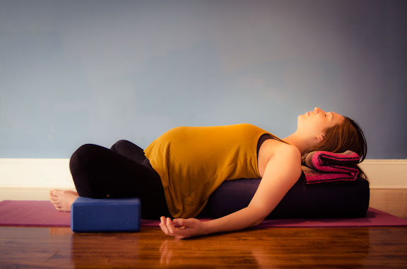 Supported bound angle pose