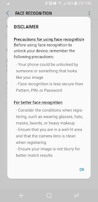 Facial Recognition Galaxy S8