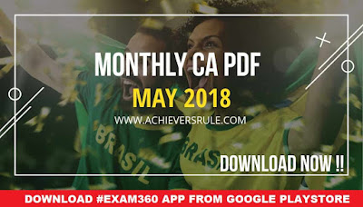 Monthly Current Affairs GK - May 2018 PDF Download