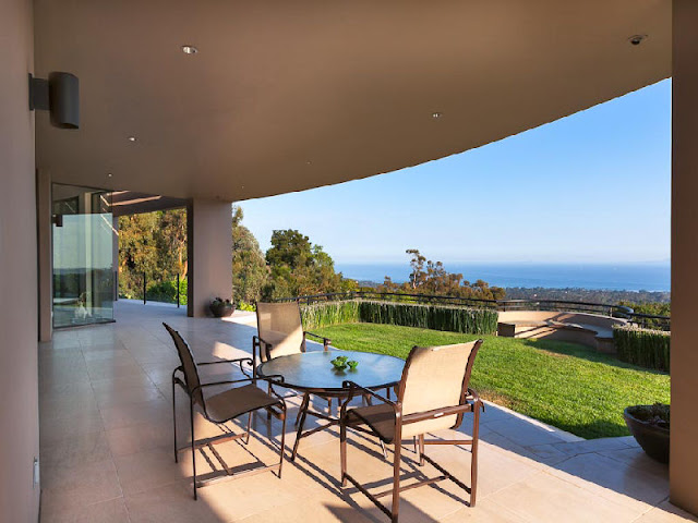 Photo of table on the terrace and the view