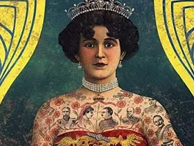 Cartel mujer tatuada del circo