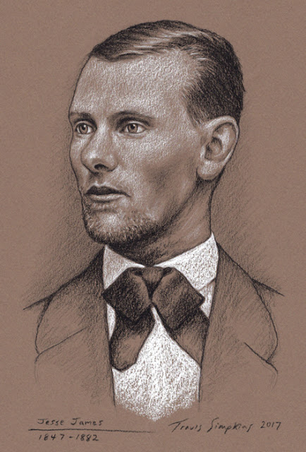 Jesse James (1847-1882). Outlaw, Bank and Train Robber. by Travis Simpkins