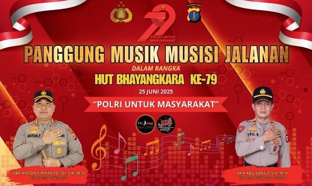 Polresta Balikpapan Gelar Lomba Musik Musisi Jalanan Sambut HUT Bhayangkara ke-79
