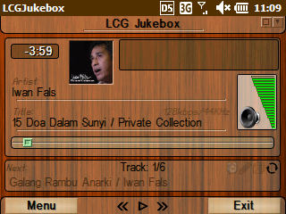 Aplikasi pemutar musik LcgJukebox for Windows Mobile