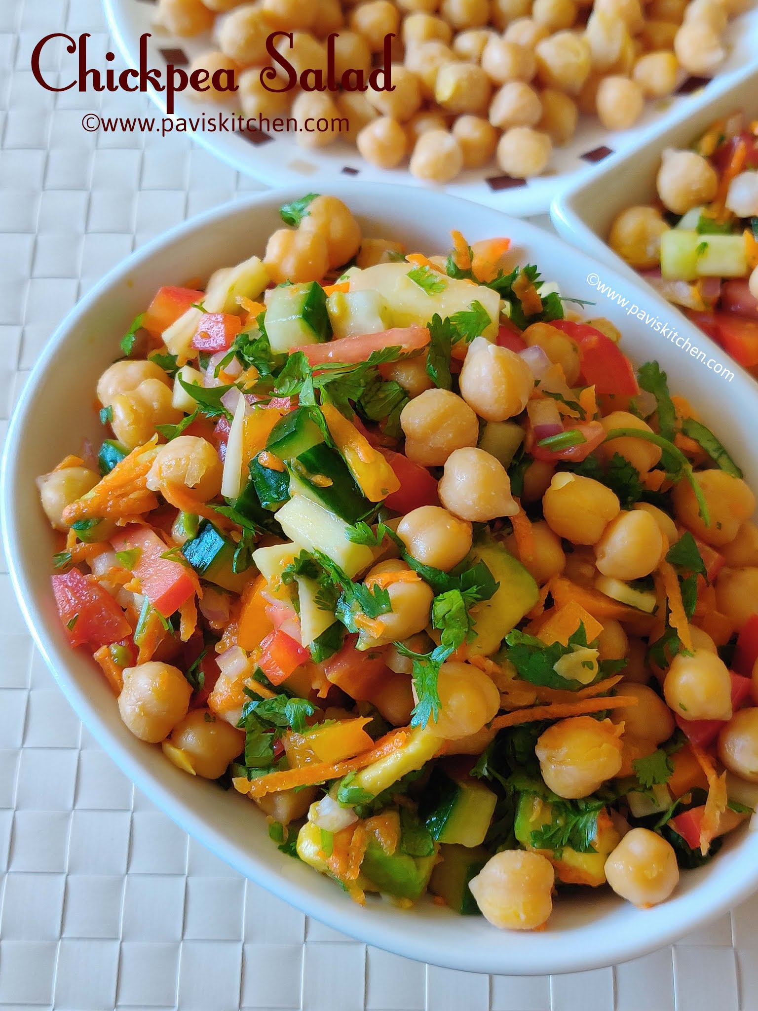 Spicy chickpea salad recipe | Indian chana salad | garbanzo salad recipe | Kondakadalai salad