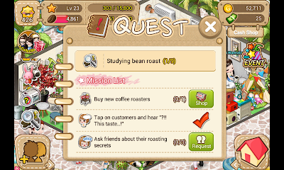 LINE I LOVE COFFEE QUEST: Studying Bean Roast 1/9