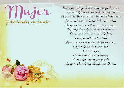 Tarjetas y Poemas para el día de la Mujer