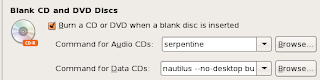 Disable Autoplay of Audio CDs , Blank CD or DVD media and USB Drives in XP and Vista