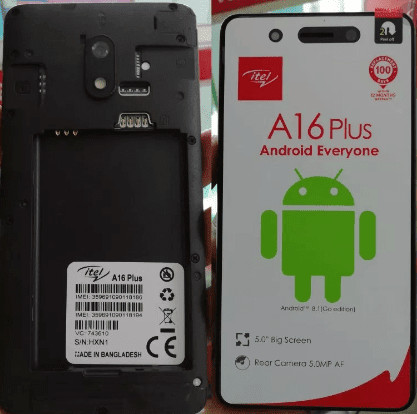 itel a16 plus flash file without password