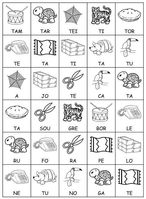 Formação de Palavras com Sílabas - Jogos Pedagógicos