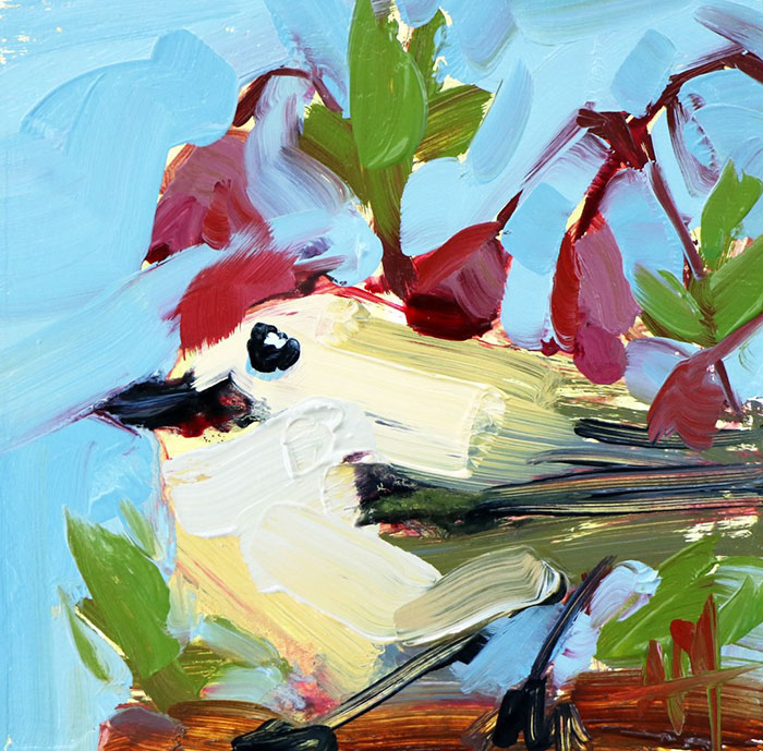 This Artist Creates Sophisticated Oil Paintings Of Birds By Using Thick Strokes
