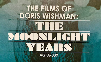 Blue background with text that reads, the films of  Doris Wishman, the moonlight years