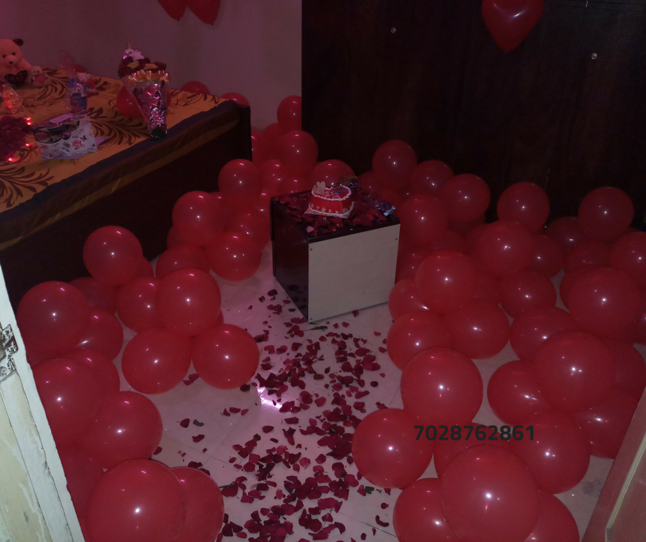 Romantic Room Decoration  For Surprise Birthday  Party  in 