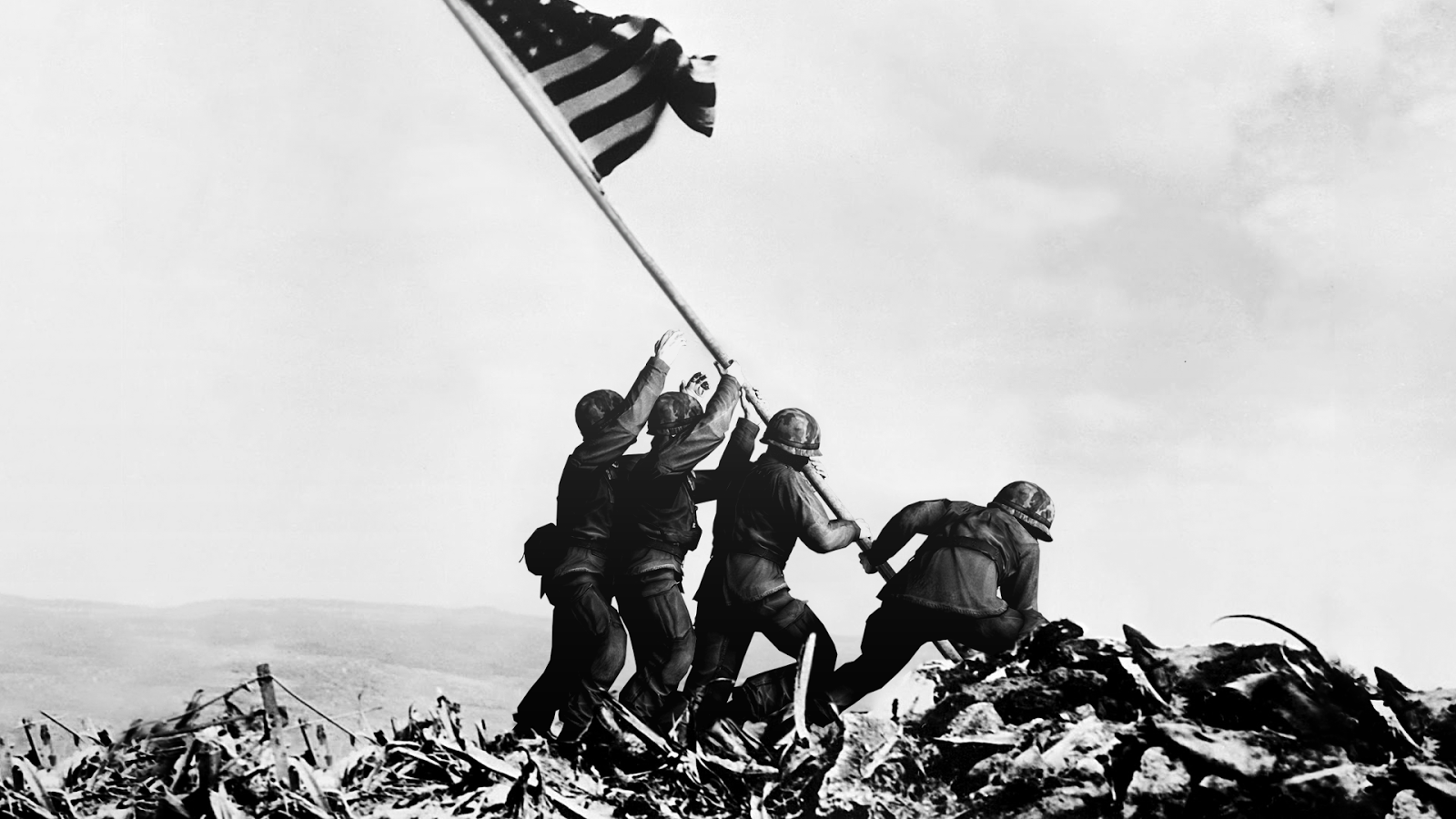 Raising the American Flag