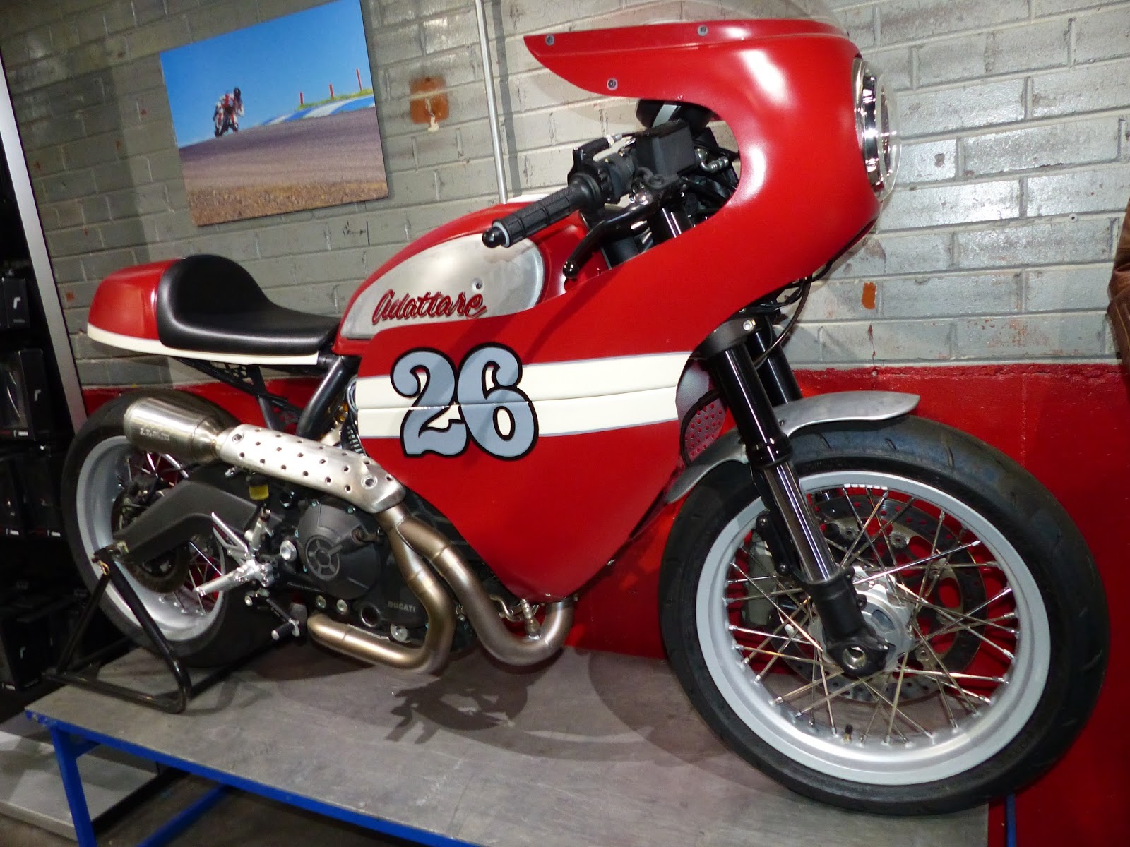 OldMotoDude Ducati Scrambler Road Racer On Display At Erico