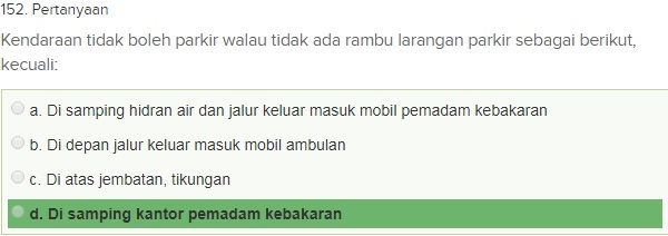 Contoh Soal Ujian teori SIM A dgn Kunci Jawaban Oktober 2018