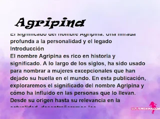 significado del nombre Agripina