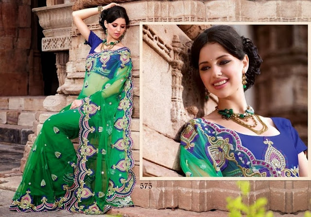 Nakshatra Kushi- Embroidered Sarees 2013-14