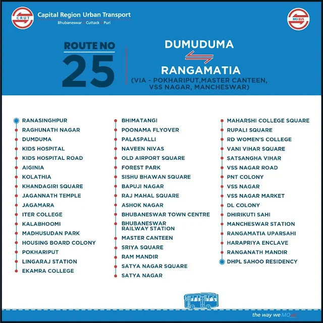 Mo Bus Route no 25 Dumduma to Rangamatia