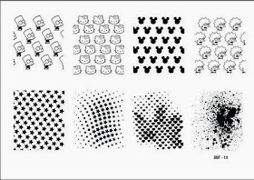 Lacquer Lockdown - stamping, nail art, easy nail art ideas, easy nail art, cute nail art, diy nails, diy nail art, indie plate maker, new stamping plates 2014, new nail art plates 2014, new nail art image plates 2014, new stamping plates, LojaBBF, Loja BBF, full nail images, the simpsons, bart simpson, lisa simpsons, blood splatter, stars, hearts, grafitti like nails, hello kitty, mickey mouse, loja BBF 10, BBF 10