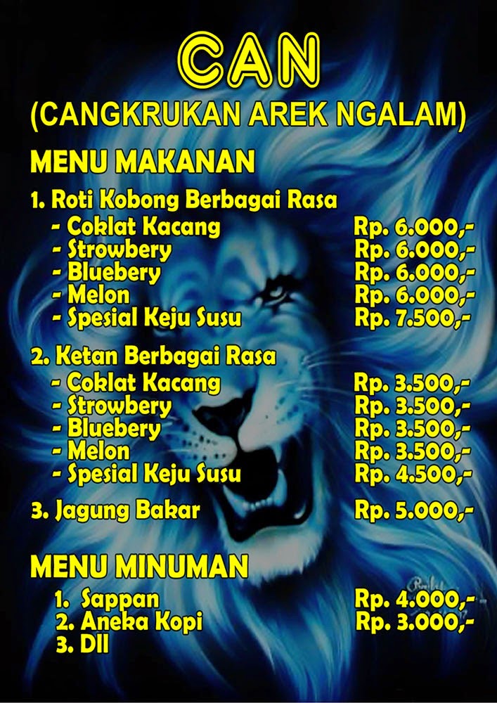 banner menu a4 kecil