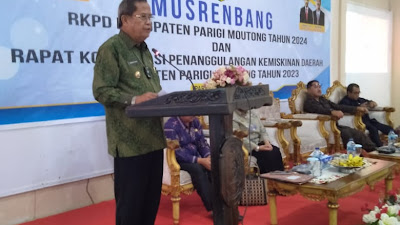 Wakil Bupati Parimo Buka Musrembang Di Parigi Moutong Tahun 2023..