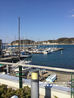 湘南　マリーナ　クルーザー　海　青空