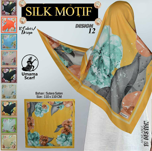 Jilbab Silk Motif By Umama Scarf All Design Harga Murah Grosiran