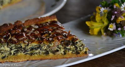 Tarte aux épinards et à la ricotta à la farine d’épeautre et de lupin © Popote et Nature