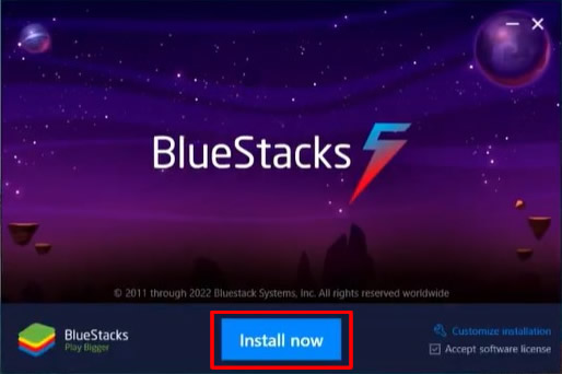 installing Bluestacks