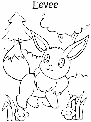 pokemon coloring pages eevee