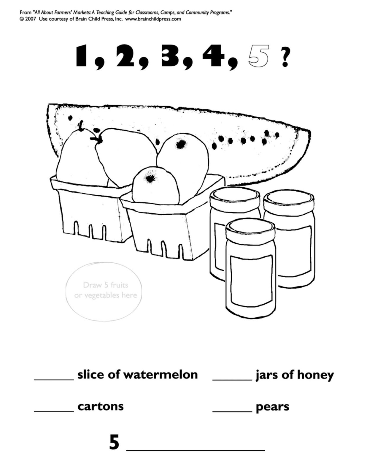 Farmer Market Coloring Sheet Teaching Lernen