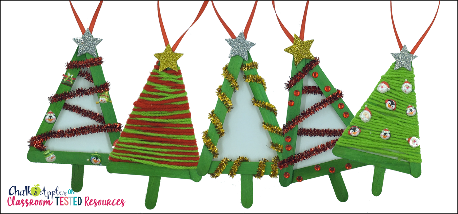4 Easy Popsicle  Stick  Christmas  Ornaments Classroom 