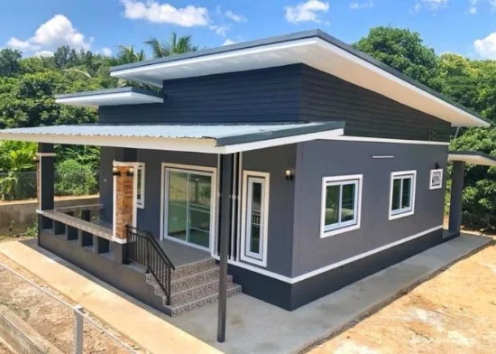 Desain rumah minimalis atap miring dengan dana 100 jutaan