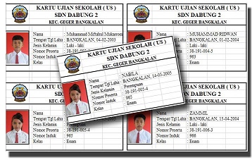 Download Aplikasi Kartu Ujian Sekolah Otomatis Format Excel Terbaru Tapel 2020/2021