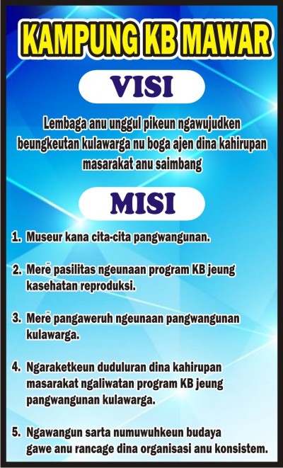 Download Contoh Visi Misi Kampung KB Format CDR  KARYAKU