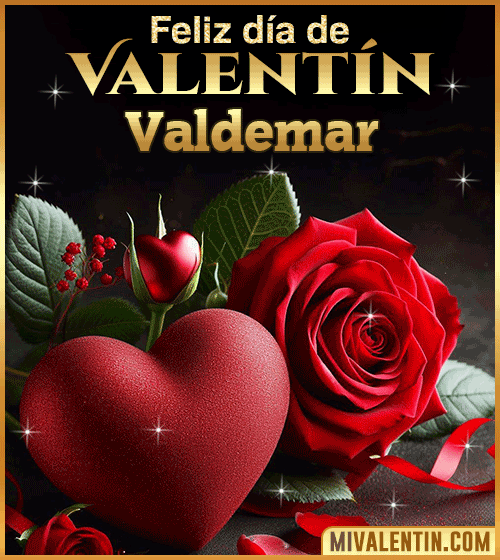 Gif Rosas Feliz día de San Valentin Valdemar