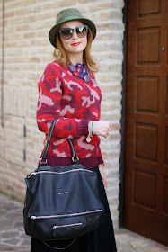 camouflage country look, Givenchy Pandora bag, green fedora, Fashion and Cookies, fashion blogger