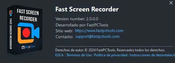 Fast Screen Recorder Versión 2.1.0.2 Full Multilingual [2024]